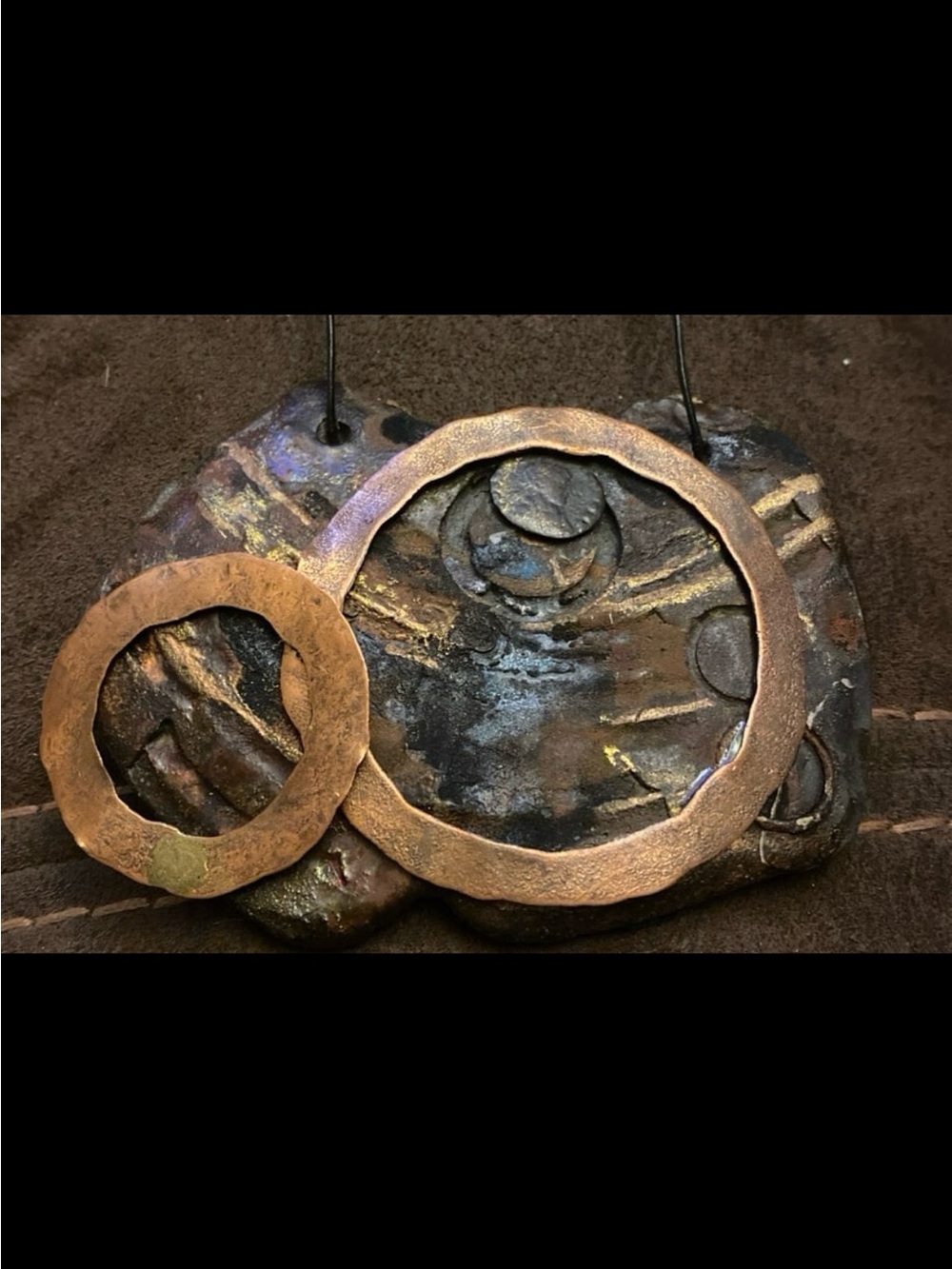 mid-century modernist pendant features raw, industrial aesthetic